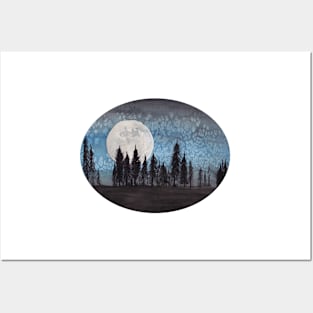 Moonlight in the Trees Posters and Art